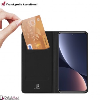 Dux Ducis Skin Pro dirbtinės odos dėklas - juodas Xiaomi 13 telefonams